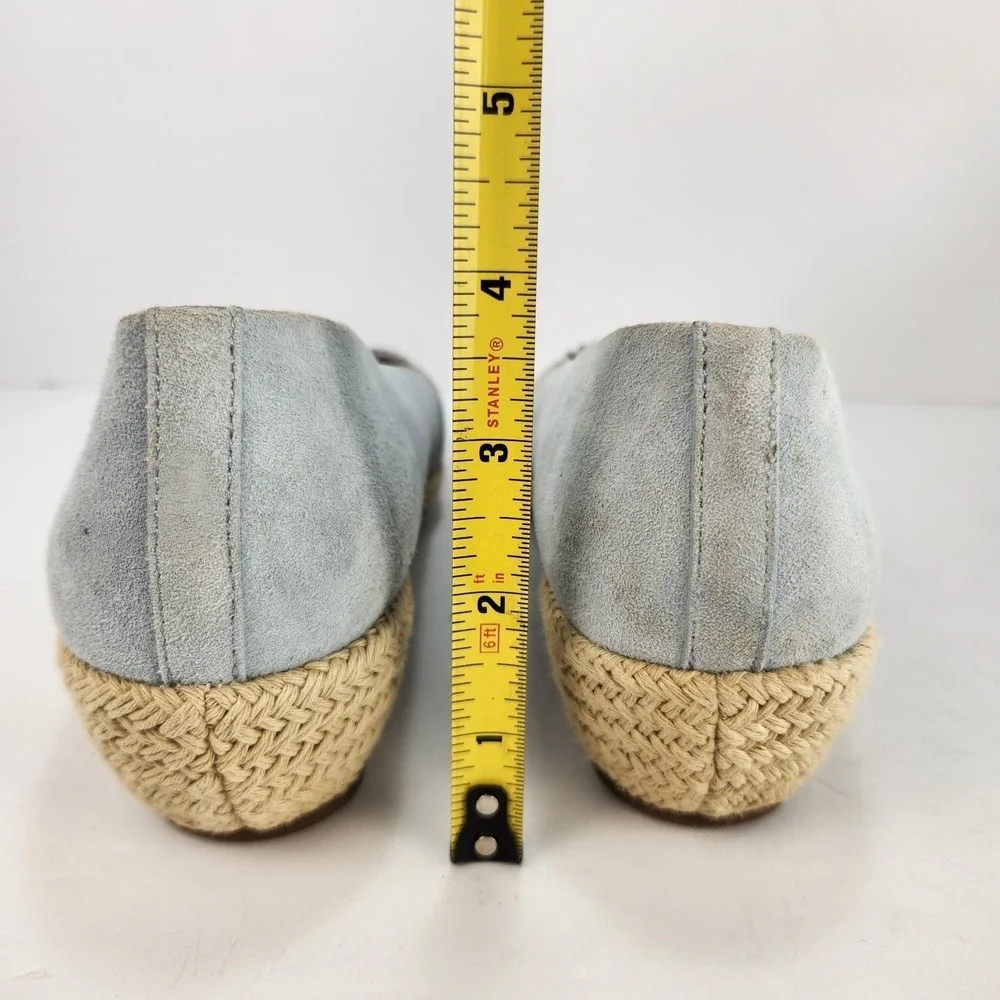 Gentle Souls‎ Lissa Ruffle A-Line Women's Pale Blue Espadrilles Peep Toe Size 8